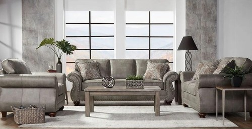 New 3pc modern gray - 3pc, fabric